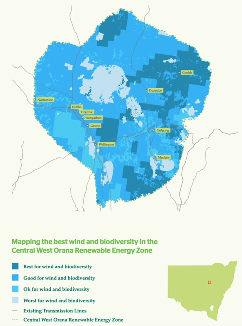 Map of Renewable Energy Potential and Biodiversity